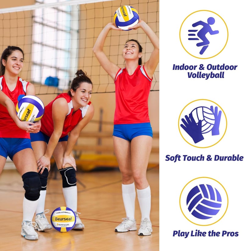 Beurseaf Volleyball, Soft Touch Beach Volleyball, Indoor Outdoor Volleyball for Beach Game Training, Official Size 5 - Image 4